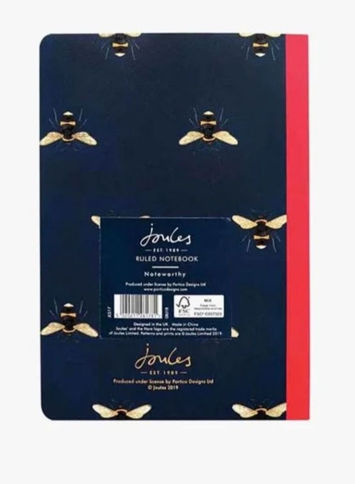 Joules Navy Printed Notebook Bee Design - Image 4