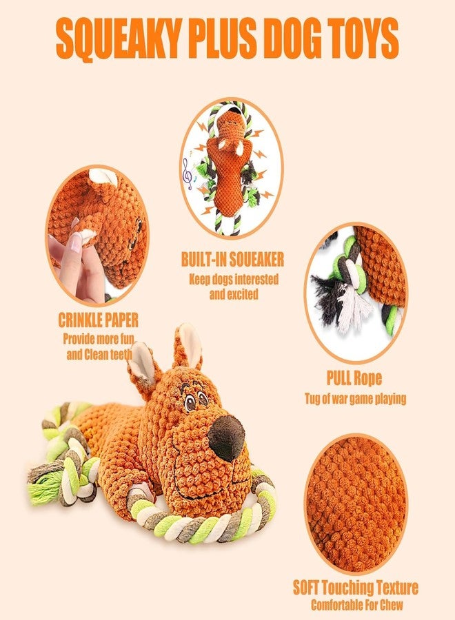 TINEPRY Squeaky Dog Toys Large Dog, Plush Dog Toy for Chewers Dog Toys with Crinkle Paper and Squeaker Tug of War Dog Toys - Image 5