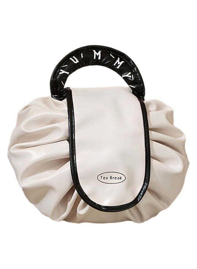 مايك حقيبة مكياج نسائية محمولة ذات رباط سحاب، حقيبة تخزين فاخرة لمستلزمات الاستحمام - Image 1