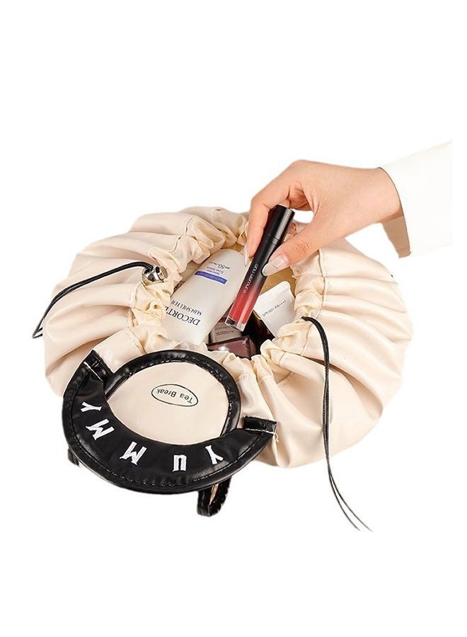 مايك حقيبة مكياج نسائية محمولة ذات رباط سحاب، حقيبة تخزين فاخرة لمستلزمات الاستحمام - Image 2