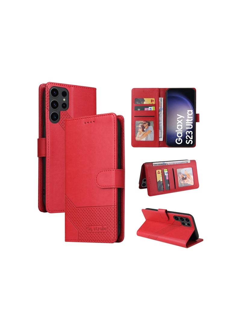 Suteni Flip Cover Card Slots Leather Phone Case for Samsung - Image 3