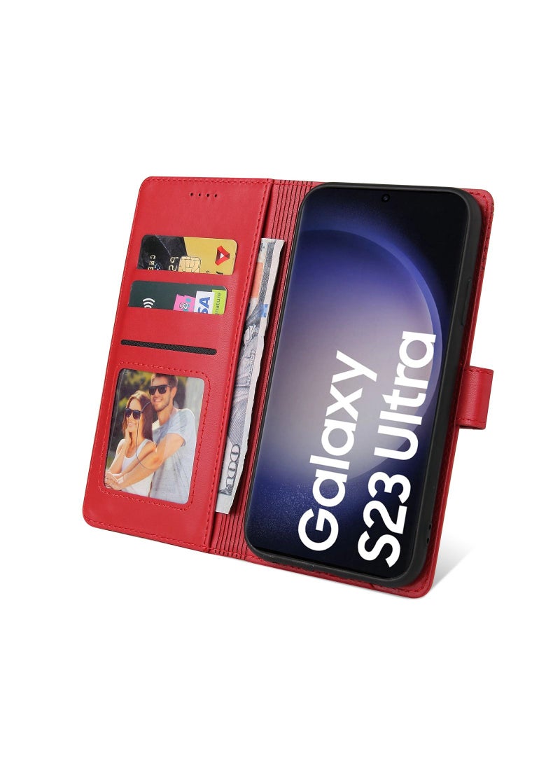 Suteni Flip Cover Card Slots Leather Phone Case for Samsung - Image 2