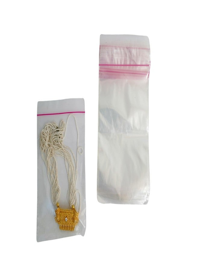 Supercom Zip Lock Pouch Bags Covers | Transparent Reusable/Resealable Zip seal Zip lock Bags for Airtight Seal for Travel Freezer Refrigerator Packing Accessories - Size 5" X 7" 100PC - Image 1