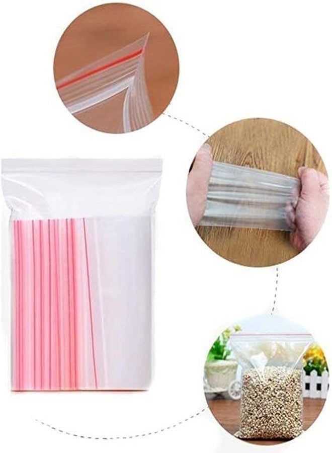 Supercom Zip Lock Pouch Bags Covers | Transparent Reusable/Resealable Zip seal Zip lock Bags for Airtight Seal for Travel Freezer Refrigerator Packing Accessories - Size 5" X 7" 100PC - Image 3