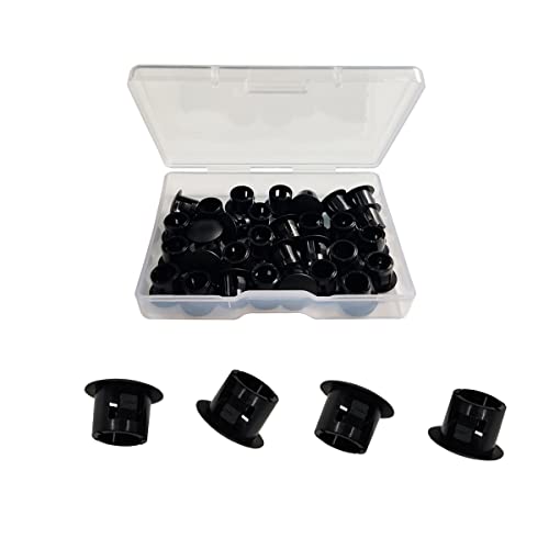 ZYYC 30 Pcs Black Hole Plugs 8mm (5/16") for Cabinet and Screw Holes - Plastic - Image 1