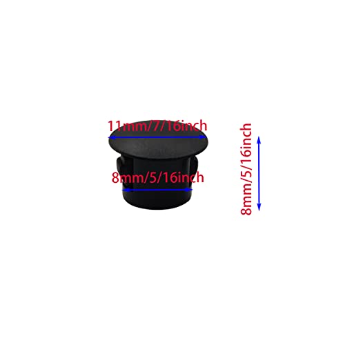 ZYYC 30 Pcs Black Hole Plugs 8mm (5/16") for Cabinet and Screw Holes - Plastic - Image 3