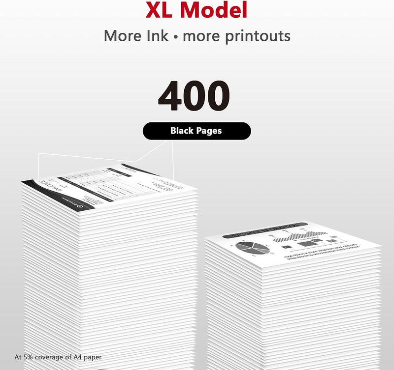 خرطوشة حبر معاد تصنيعها 445XL PG 445 بديلة لخرطوشة حبر Canon 445 XL عالية الإنتاجية باللون الأسود، متوافقة مع خرطوشة حبر Canon 445XL، متوافقة مع طابعات Canon Lp2840 Mg2440 Mg2540 Mg2940 (عبوتان باللون الأسود) - Image 4