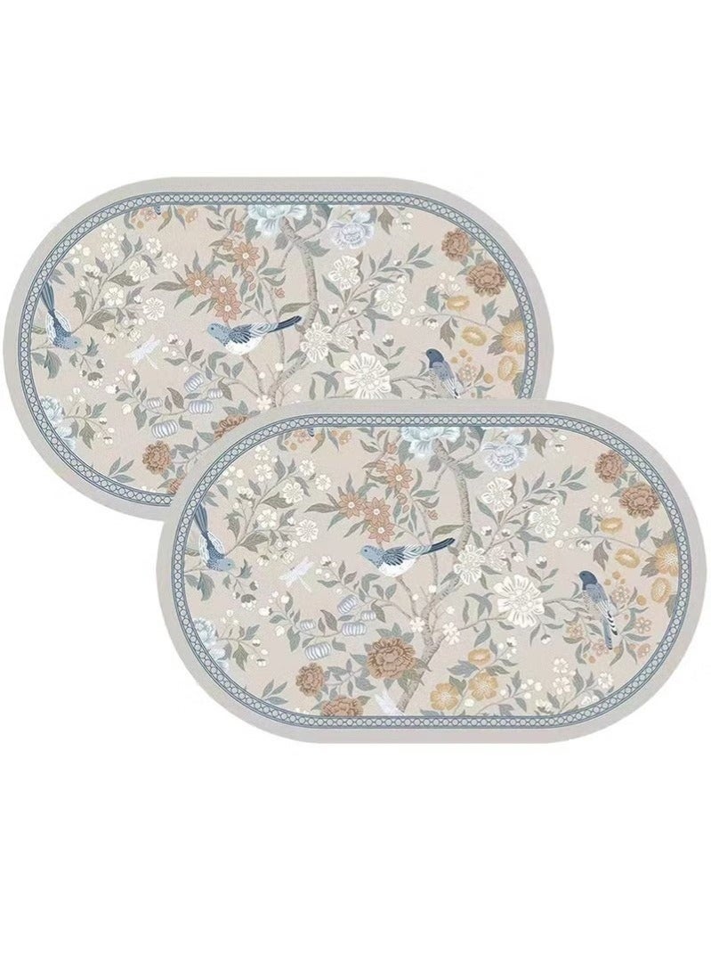 Bukela 2-Pack Non-Slip Bath Mats, Bathroom Mats (60x40cm) - Quick-Drying, Highly Absorbent, Durable & Machine Washable Floor Mats for Shower, Tub, Toilet, and Bathroom Floors - Image 1