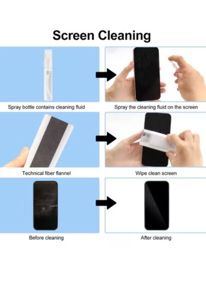 ACLIX - 7 in 1 Keyboard Cleaner Set, Computer MacBook Earphone Cleaning Kit, Tablet and Screen Dust Brush Blue - Image 1