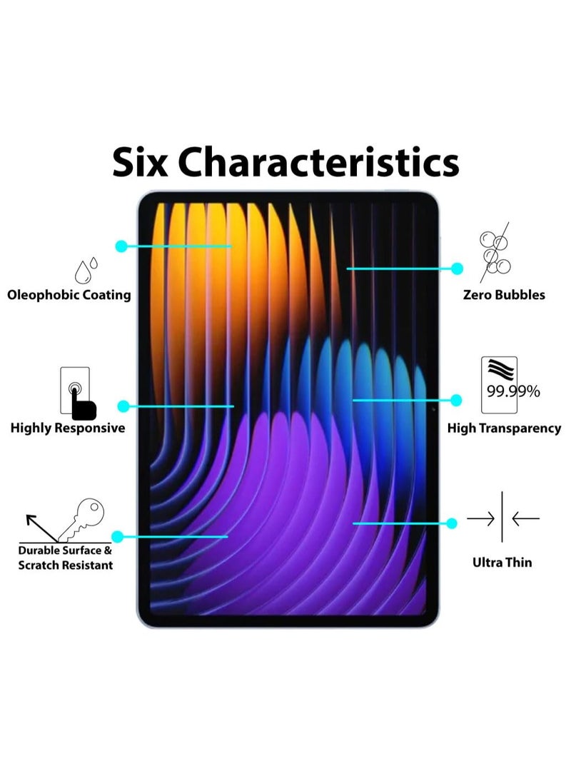 Screen Protector for Xiaomi Pad 7/7 Pro 11.2-inch 2024 9H Tempered Glass High Clarity Anti-Scratch Bubble Free HD Clear Front Screen Protector Tablet Film - Image 4