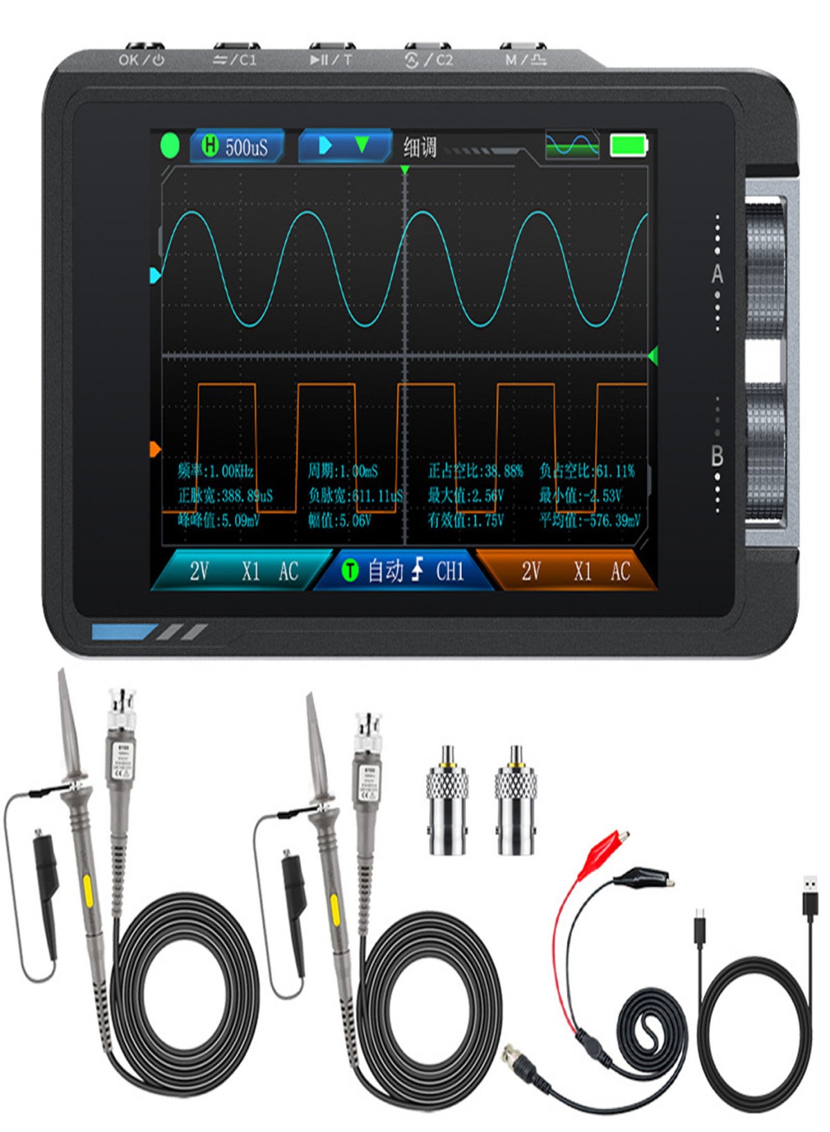 FNIRSI FNIRSI-DS215H Oscilloscope Dual-Channel Digital Test Instrument ...