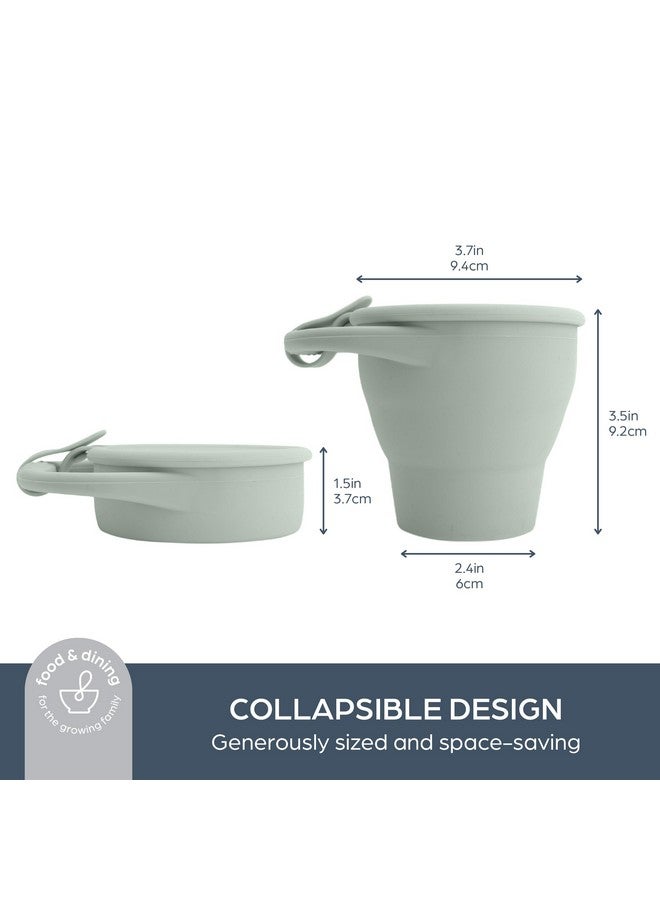 دريم بيبي كوب الوجبات الخفيفة السيليكوني القابل للطي من دريم بيبي (عبوة من قطعتين) - Image 1