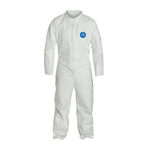 DuPont Tyvek 400 TY120S Disposable Protective Coverall, White, X-Large (Pack of 6) - Image 1
