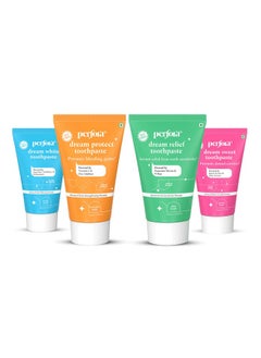 Perfora Perfora Dream Range Bad Breath Treatment Toothpaste Assorted Pack - 600 Gms(150 Gms, Pack Of 4)| Sls Free & No Artificial Sweeteners | Made Safe Certified Vegan-Friendly  - Image 1
