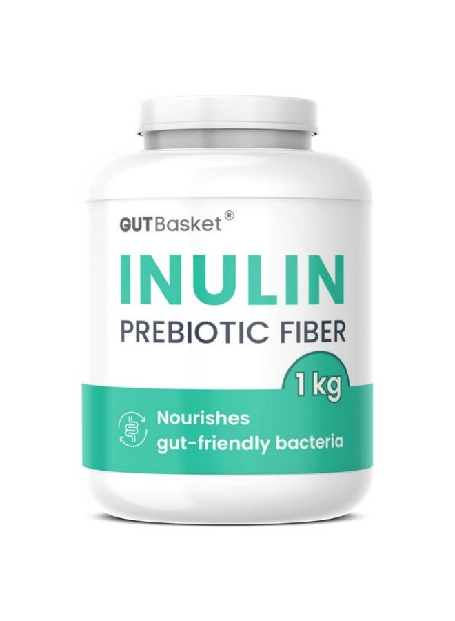 Gutbasket Pure Inulin Prebiotic Fiber Powder (1 kg) - Prebiotic Fiber for Gut Health & Digestive Wellness - Vegan, Non-GMO, Gluten-Free - Perfect for Smoothies, Coffee, and Baking - Image 1