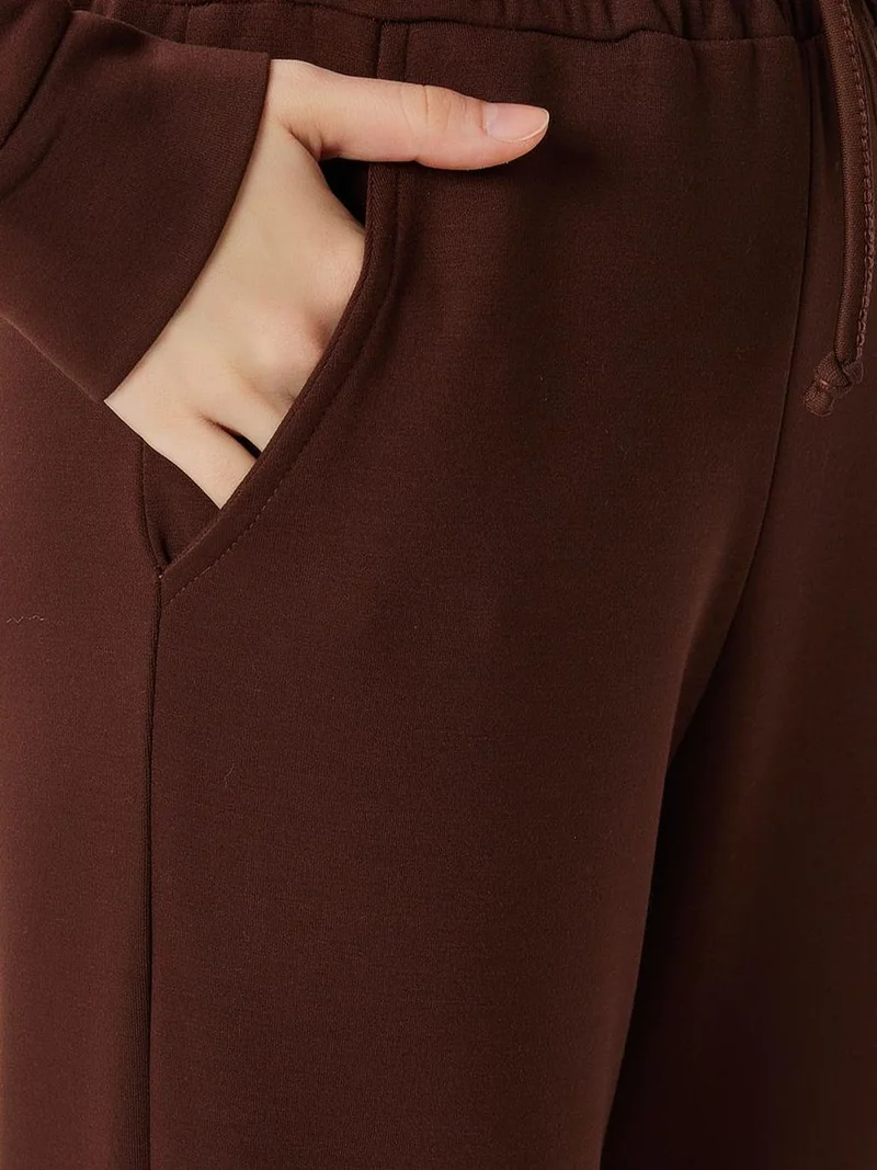 Lovely Istanbul ISTANBUL Asymmetrical Collar Long Sleeve Two-Piece Set with Wide Leg Pants