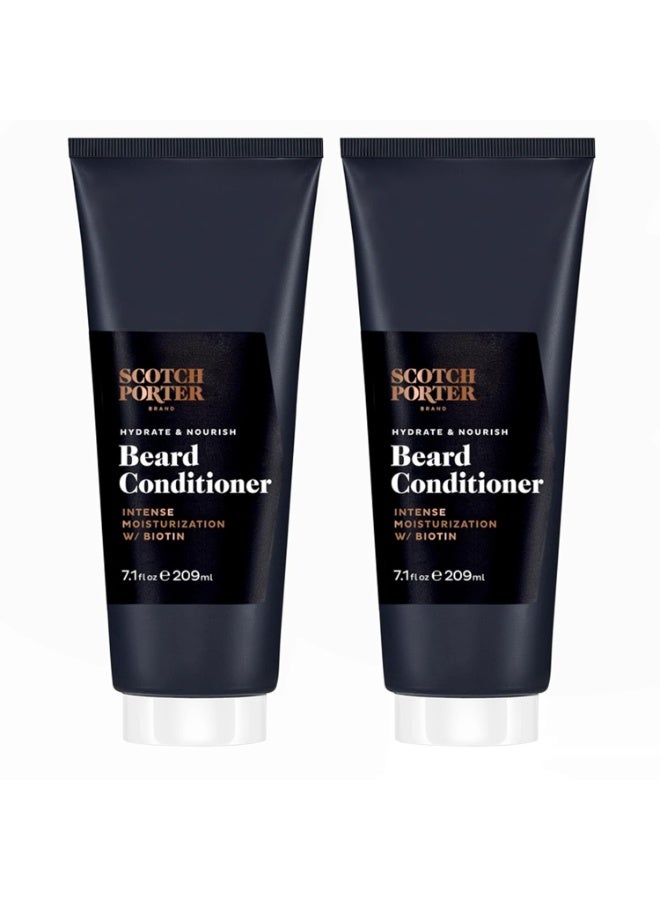 scotch porter Scotch Porter Hydrate & Nourish Beard Conditioner Twin Pack – Long-Lasting Moisture Helps Strengthen, Reduce Frizz & Promote Healthy Hair Growth for Dull, Dry, Coarse Beards – Original, 2 * 7.1 Oz.  - Image 1