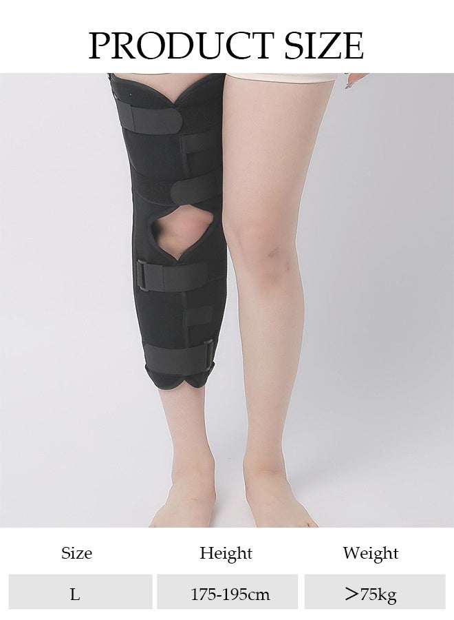 DUNISO Knee Joint Fixator Strap，Knee Fixator,Knee Fracture Protective Gear，Equipped with Shoulder Straps,Adjustable Magic Strap，Comfortable and Breathable，for Postoperative Recovery  - Image 2