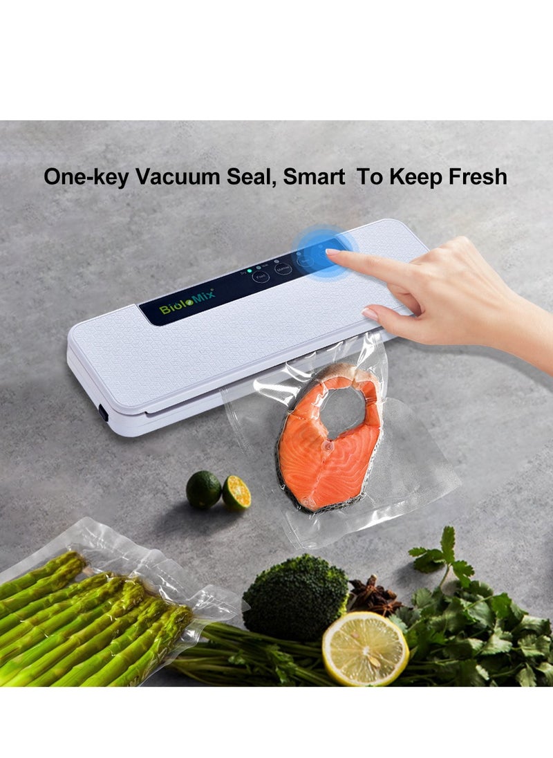 Biolomix Multi-function Vacuum Sealer Packer Automatic Vacuum Air Sealing Packing System|Food Preservation Dry, Moist, Delicate Soft Food with 10pcs Vacuum Bags  - Image 5