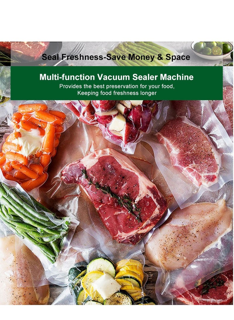 Biolomix Multi-function Vacuum Sealer Packer Automatic Vacuum Air Sealing Packing System|Food Preservation Dry, Moist, Delicate Soft Food with 10pcs Vacuum Bags  - Image 3