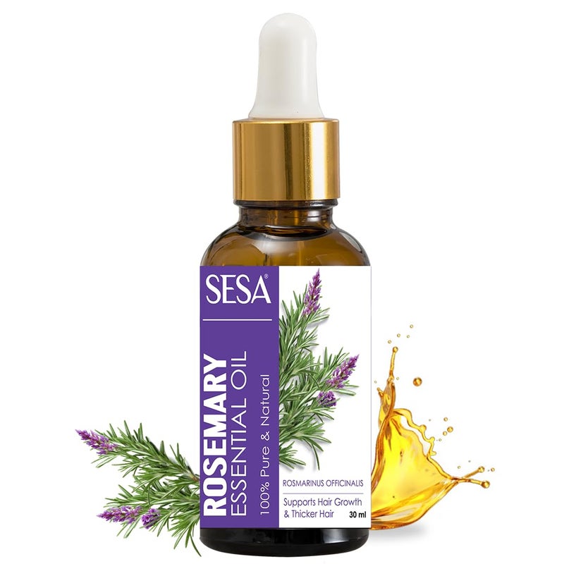 Sesa Rosemary Essential Oil For Hair Growth Nourishes Skin Hair Fall Control Oil For Women and Men 100 Pure Natural Rosemary Oil 30 ml - Image 2