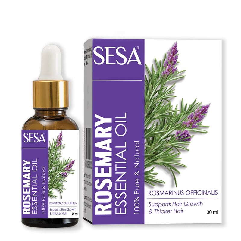 Sesa Rosemary Essential Oil For Hair Growth Nourishes Skin Hair Fall Control Oil For Women and Men 100 Pure Natural Rosemary Oil 30 ml - Image 1