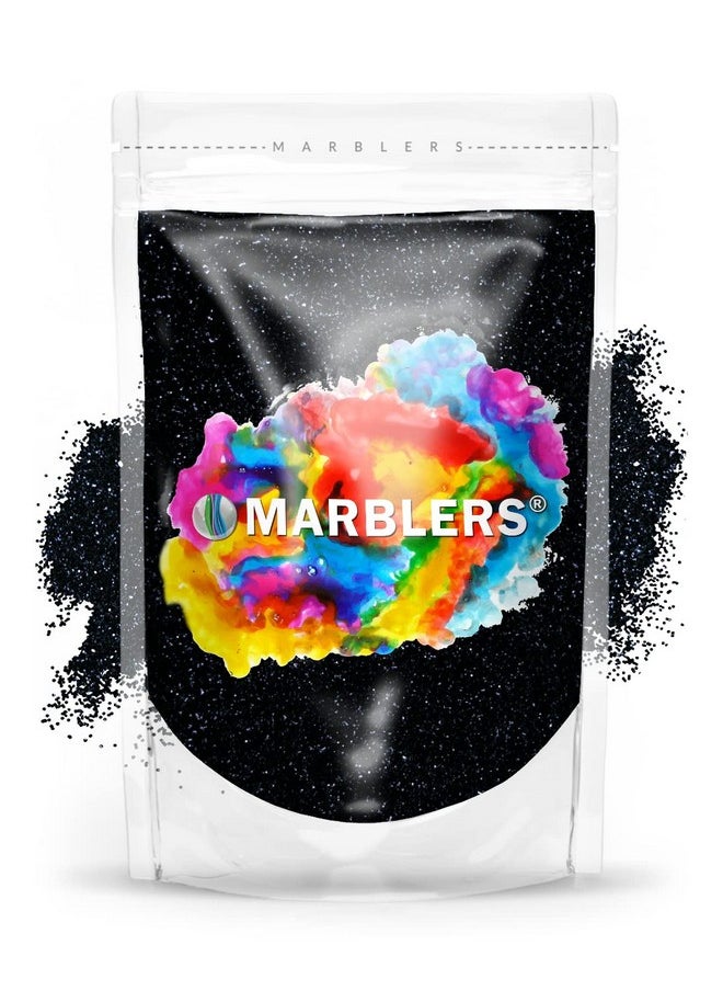 MARBLERS Twinkle Glitter [Black Knight] 3Oz (85G) ; Fine ; Nontoxic, Vegan, Crueltyfree ; Face, Body, Eyeshadow, Hair, Festival, Party Makeup ; Nail Art, Polish ; Resin, Tumbler, Slime, Craft  - Image 1