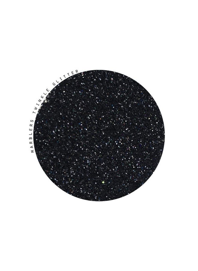 MARBLERS Twinkle Glitter [Black Knight] 3Oz (85G) ; Fine ; Nontoxic, Vegan, Crueltyfree ; Face, Body, Eyeshadow, Hair, Festival, Party Makeup ; Nail Art, Polish ; Resin, Tumbler, Slime, Craft  - Image 3