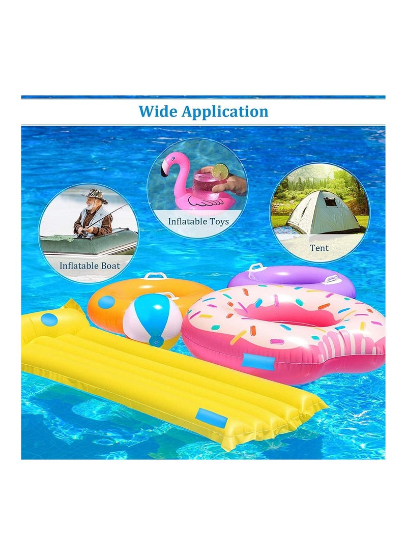 Y&D Pool Repair Patch 30 Pieces Self-Adhesive PVC Vinyl Boat Kit Plastic Inflatable Blue  - Image 5