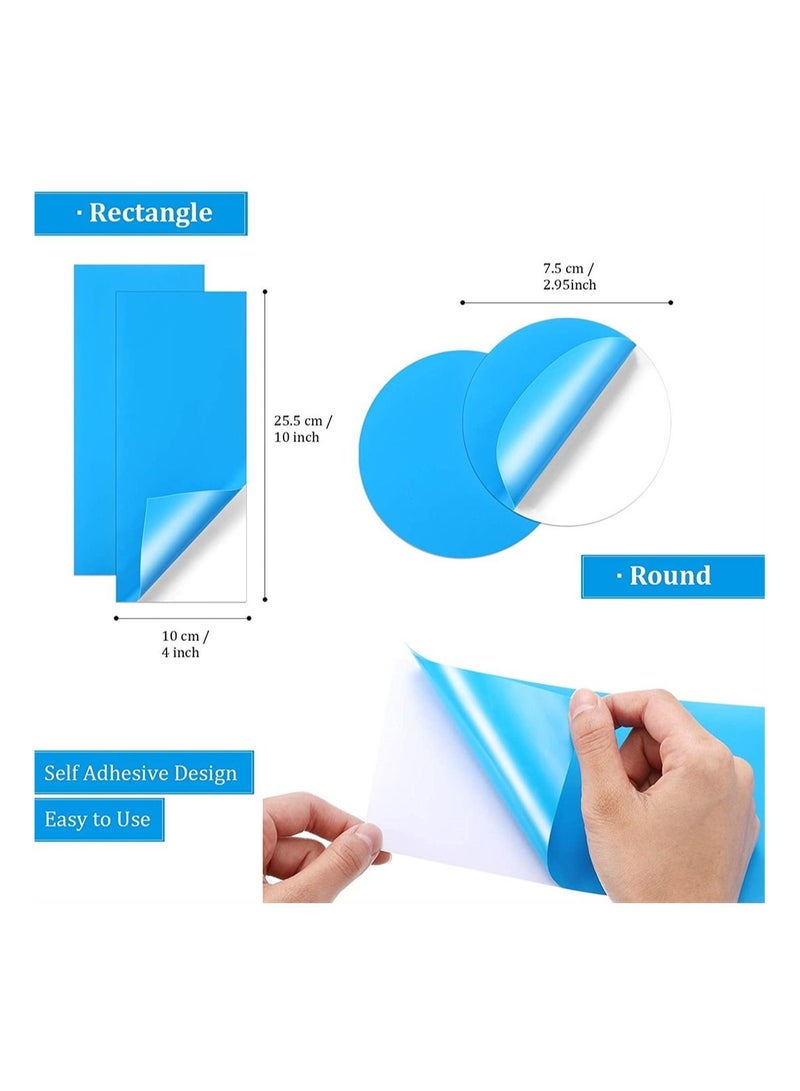 Y&D Pool Repair Patch 30 Pieces Self-Adhesive PVC Vinyl Boat Kit Plastic Inflatable Blue  - Image 2