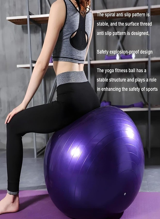 DeoDap Exercise Ball 75 cm - Anti-Burst Rubber Gym Ball with Foot Pump - Non-Slip Swiss Ball for Workout, Pregnancy, Physiotherapy, Balance & Stability Training for Total Body Fitness (Pack of 1) - Image 5