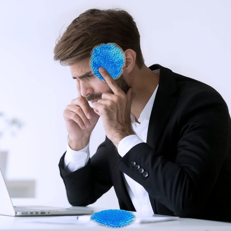 Woanger حزمة ووأنجر 30 قطعة من أكياس الثلج القابلة لإعادة الاستخدام، أكياس ثلج صغيرة دائرية لتخفيف آلام الوجه، الأسنان العقلية، عيون متعبة، دوائر داكنة، لون أزرق - Image 5