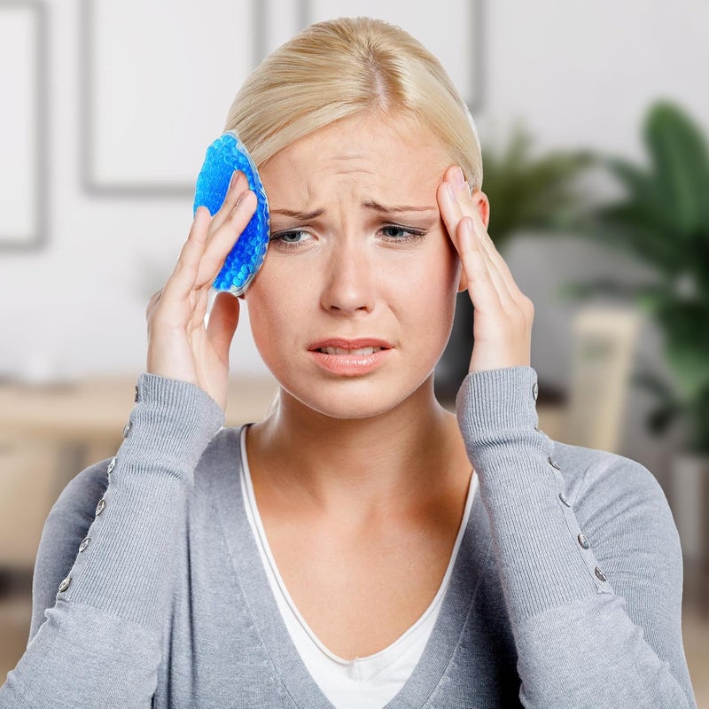 Woanger حزمة ووأنجر 30 قطعة من أكياس الثلج القابلة لإعادة الاستخدام، أكياس ثلج صغيرة دائرية لتخفيف آلام الوجه، الأسنان العقلية، عيون متعبة، دوائر داكنة، لون أزرق - Image 4