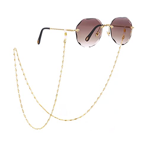 PEARLADA 18K Gold Rhombus Eyeglass Chain for Women Dainty Glasses Chain Eyewear Strap Holder Trendy Diamond Shape Mask Chain Jewelry - Image 1