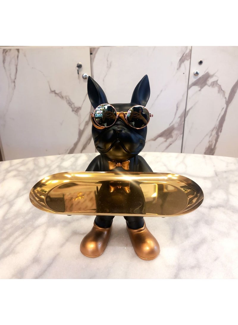 Standing Bulldog With A Multiuse Dish Holder For Decoration -Shape 2 - Image 1