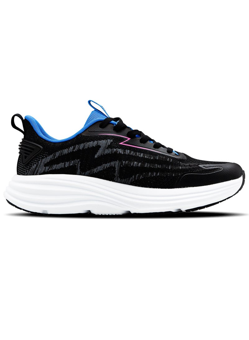 HUNDRED Hundred Softstride  Multipurpose Shoes | Running, Walking, Training, Gym & Jogging | Active Grip Rubber Technology | Heel Shield Protection (Black/Blue/Lime - EUR 40)  - Image 2