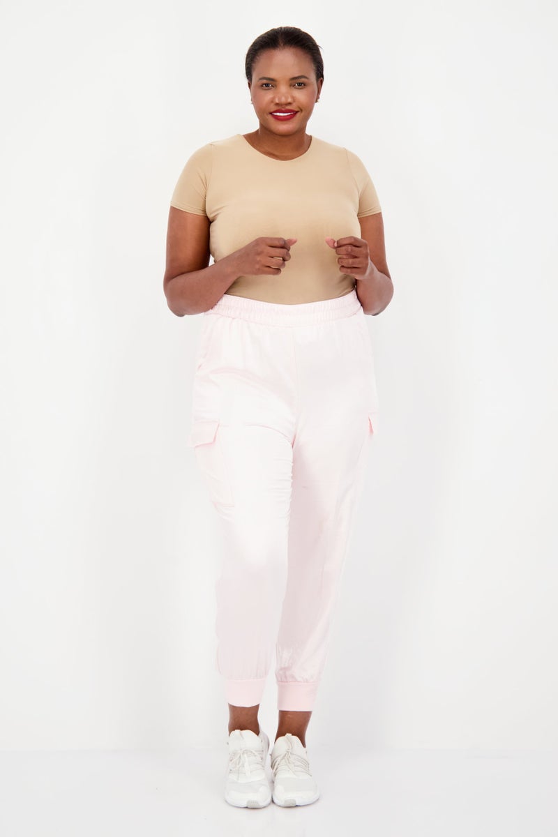 INC Women Regular Fit Solid Cargo Pant, Pink - Image 4