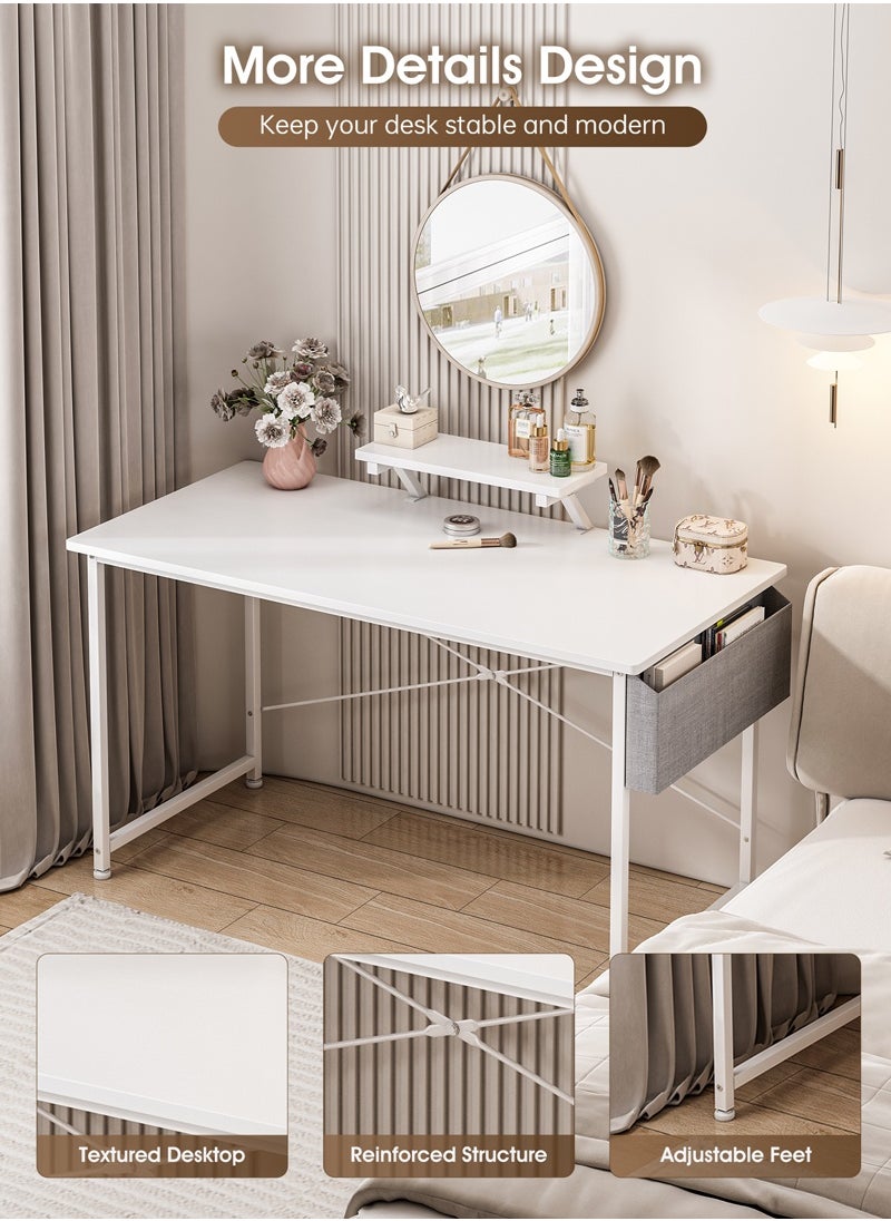 Lafulaifu 110*50*75cm Home Office Desk,Gaming Table with Fabric Bag,Computer Workstation For office,Writing Desk with Monitor Stand  - Image 4