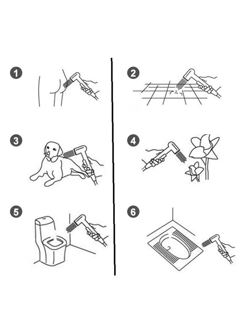 Shams Travel Portable Bathroom Shattaf (Shattaf With Hose 5M) - Image 3