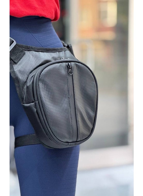 Carbon Pattern Leg Bag