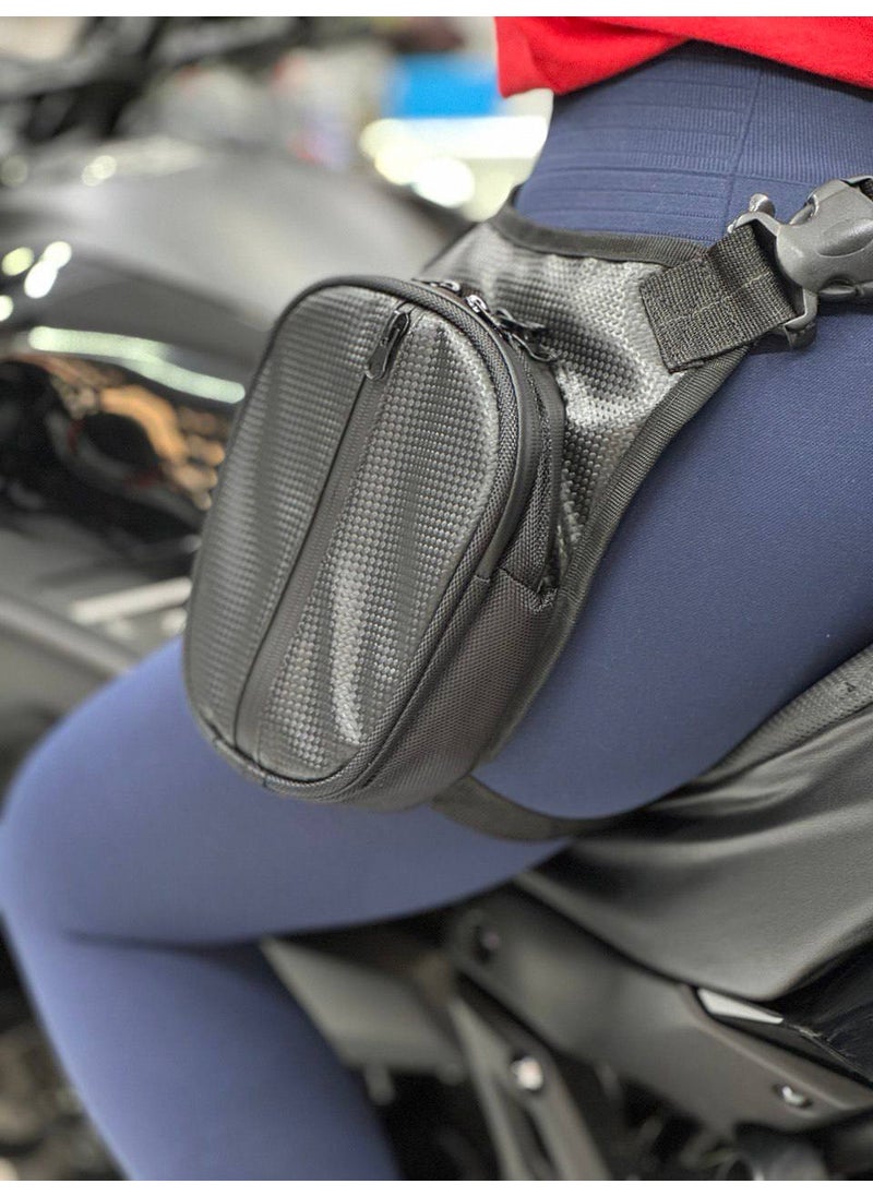 Carbon Pattern Leg Bag