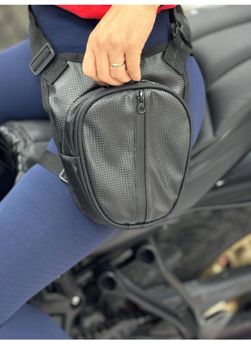 Carbon Pattern Leg Bag