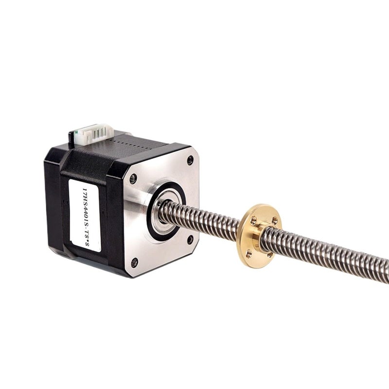 محرك خطوي Nema 17 موديل 17HS4401S مع قضيب لولبي T8 بطول 250 مم وخطوة 2 مم لآلة الطحن CNC - Image 2
