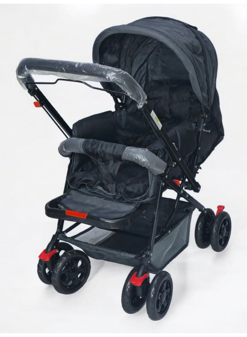 BABYCARA Baby Stroller Pram 0-3 Years Reversible Handle Light Weight Canopy - Image 2