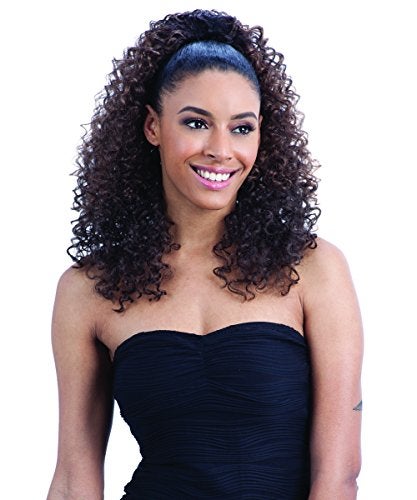 FreeTress Equal Drawstring Ponytail - CRETA GIRL (1B - Off Black) - Image 4