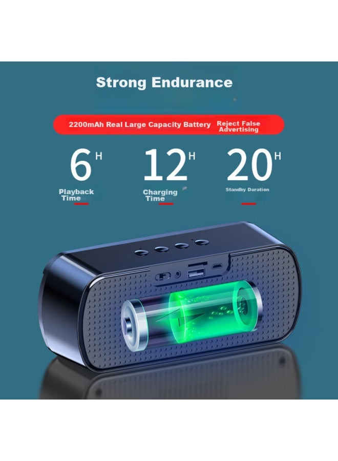 SADA Wireless Bluetooth Speaker, Subwoofer, High Volume, Mini Portable, Car-mounted, Card-insertable, Usb-drive Compatible, Radio, Home And Outdoor Mini Speaker, Mobile Phone V6 - Image 2