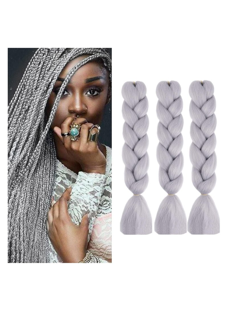 إستيل وصلات شعر (3 قطع، رمادي) - Image 1