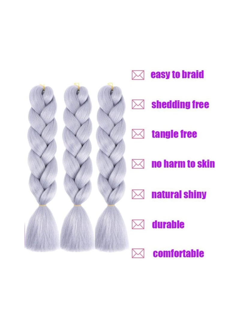 إستيل وصلات شعر (3 قطع، رمادي) - Image 2