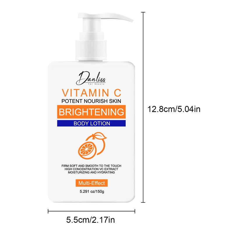 Danliss High Concentration Vitamin C Brightening Body Lotion 150g - Firming, Smoothing, Moisturizing, and Brightening Body Lotion - Image 5