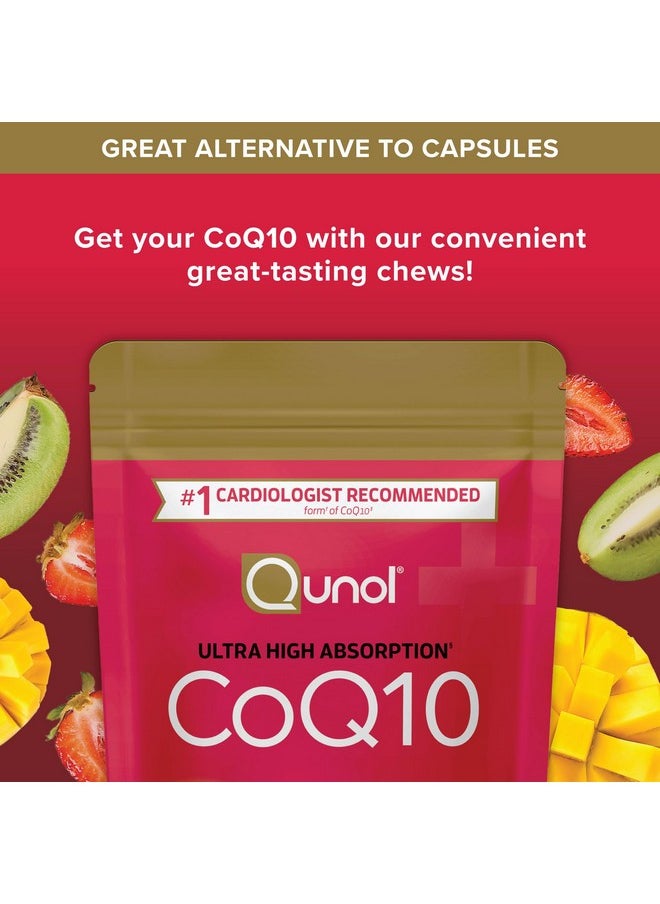 Qunol Qunol CoQ10 200mg Soft Chews, Extra Strength & Ultra High Absorption Coenzyme Q10 Supplement, #1 Cardiologist Recommended Supplement for Heart Health, 90 Count  - Image 5